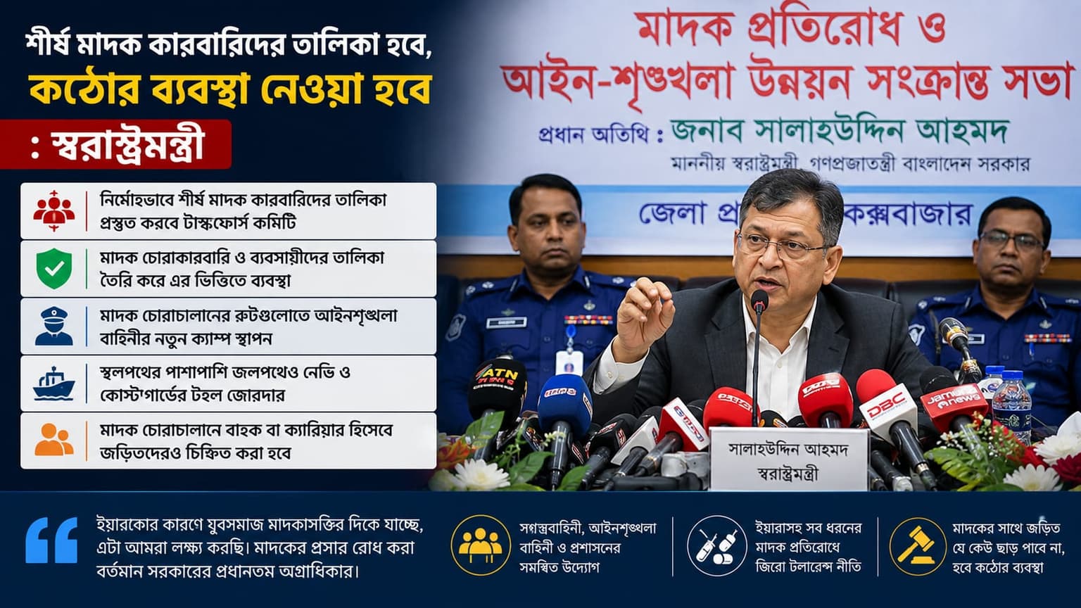 স্বরাষ্ট্রমন্ত্রী সালাহউদ্দিন আহমদ
