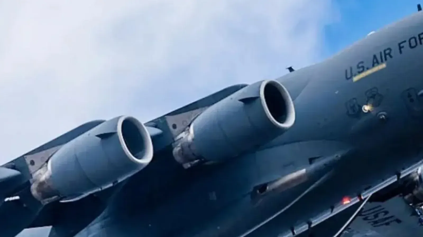 US Air Force transport plane lands at Moscow airport