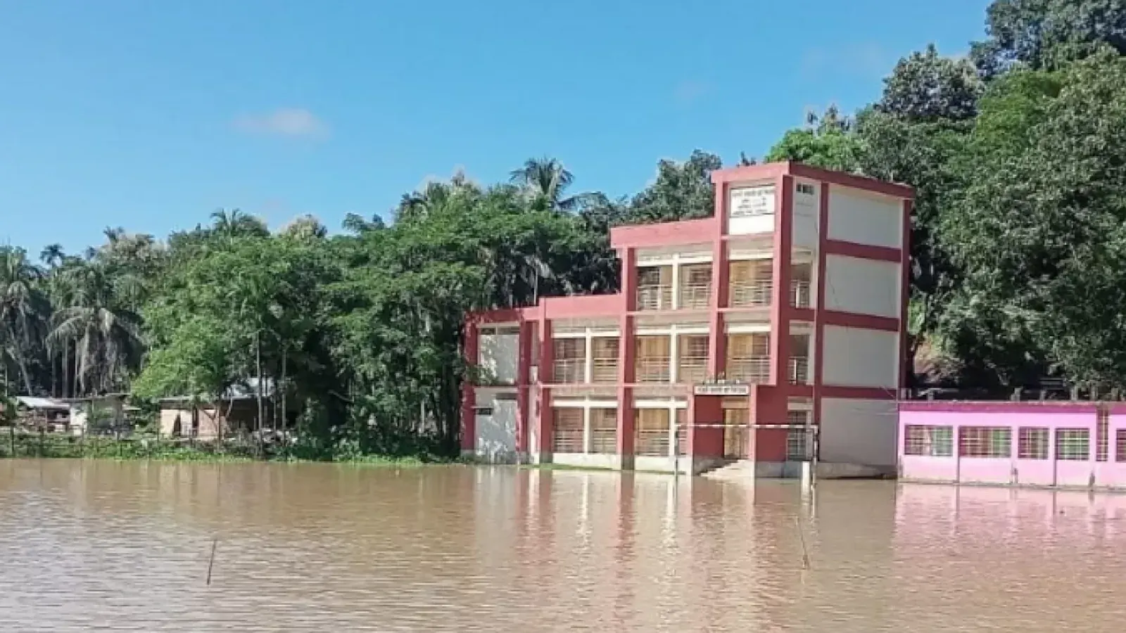 Kaptai Dam spillway gates opened as rising waters flood Rangamati