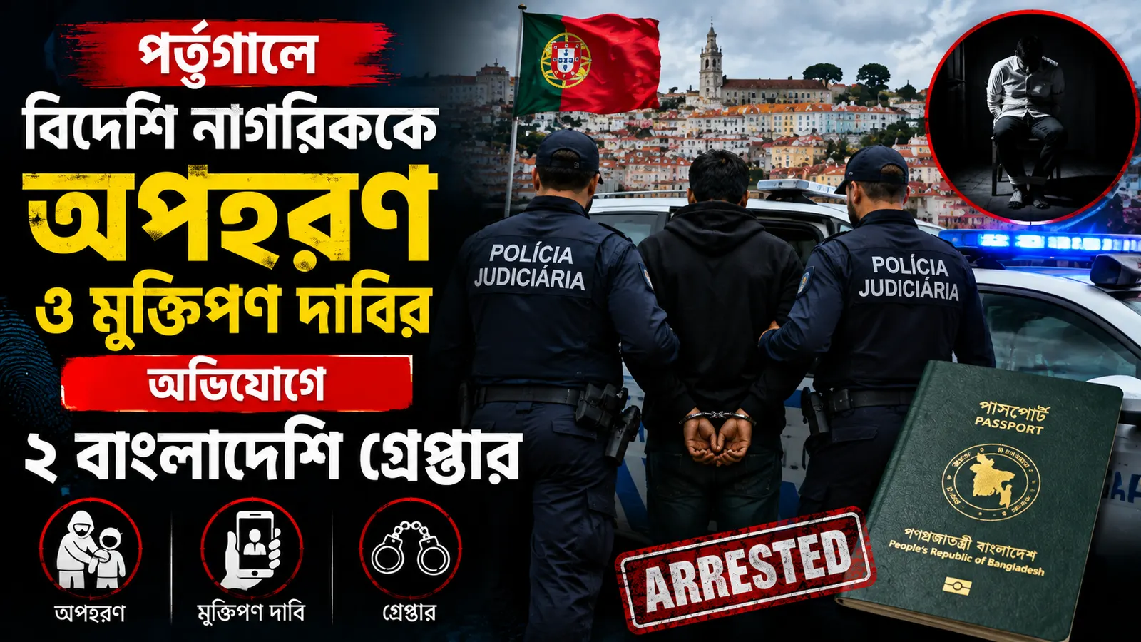 পর্তুগালে ২ বাংলাদেশি গ্রেপ্তার