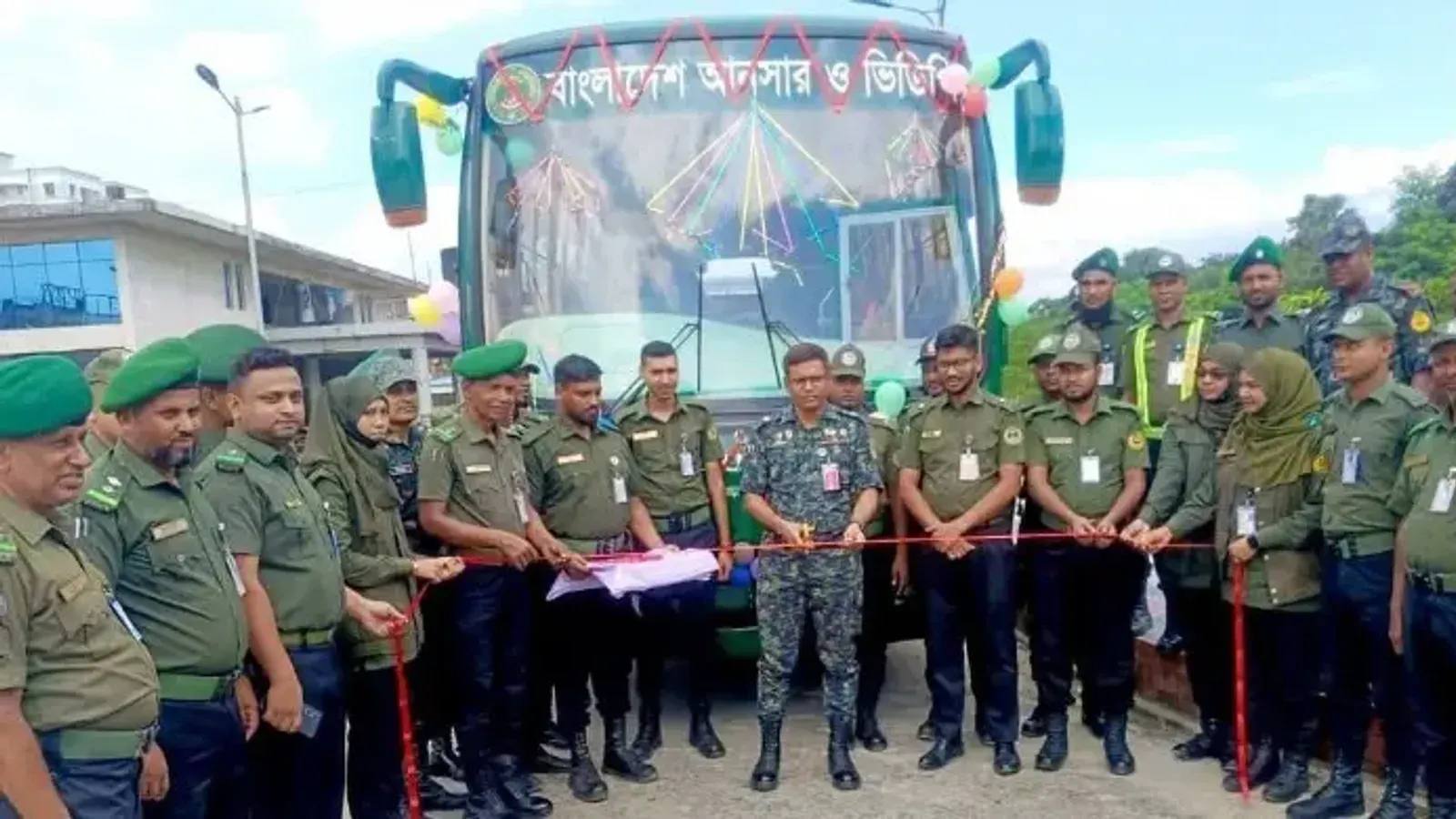 Special Bus Service Launched for Ansar Personnel at Dhaka Airport