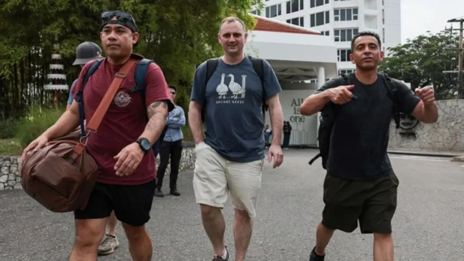 US aircraft carrier USS Abraham Lincoln sailors arrive in Pattaya