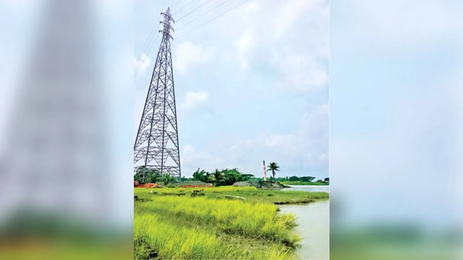 Barishal Power Tower Threatened by River Erosion