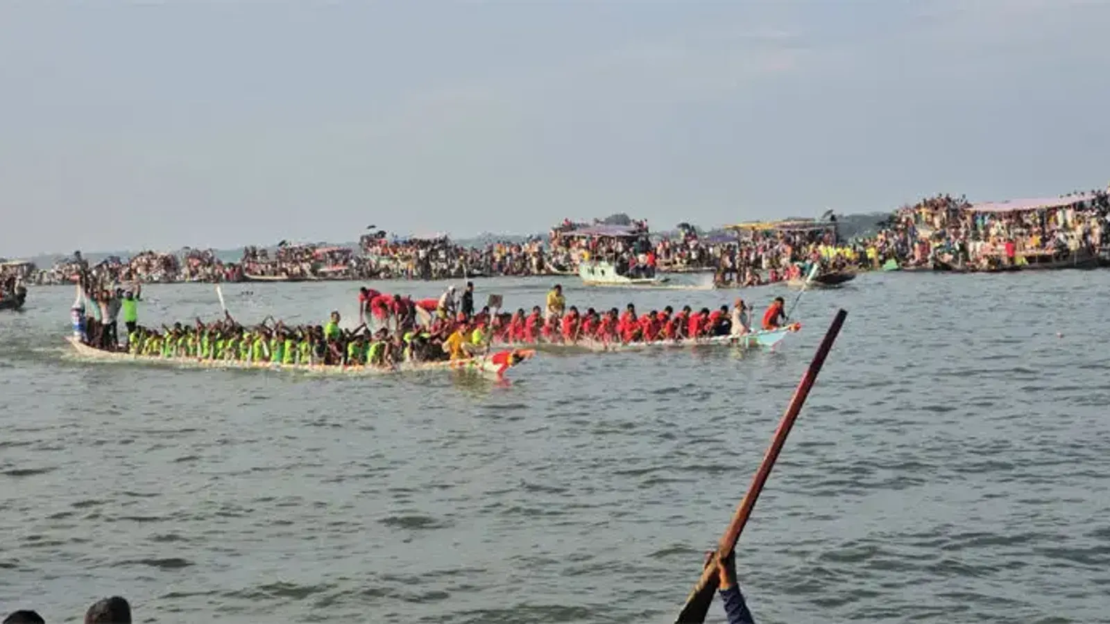 Traditional boat race held in Kishoreganj haor
