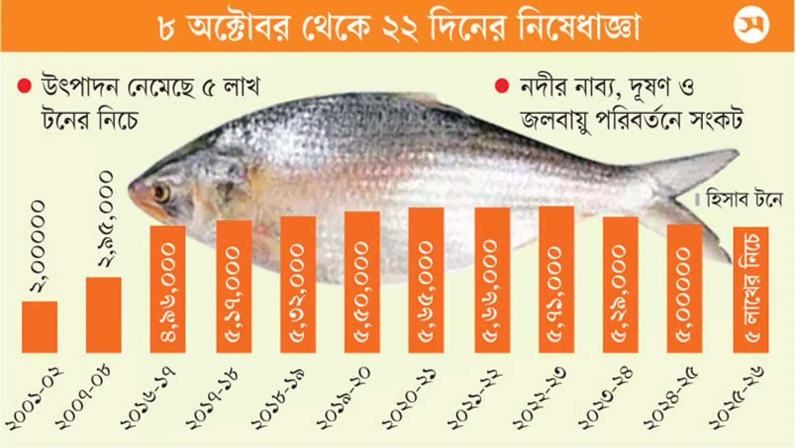 Bangladesh Bans Hilsa Fishing for 22 Days as Catch Plummets