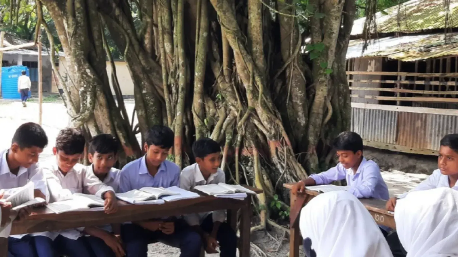Chitalmari School Forced to Hold Classes Outdoors Amid Severe Shortage